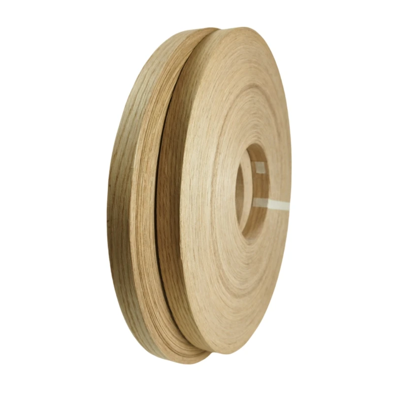 25 m/rollo de bandas de borde de roble blanco, cinta de borde de chapa Flexible de madera Real, tiras de chapa de madera Natural para madera