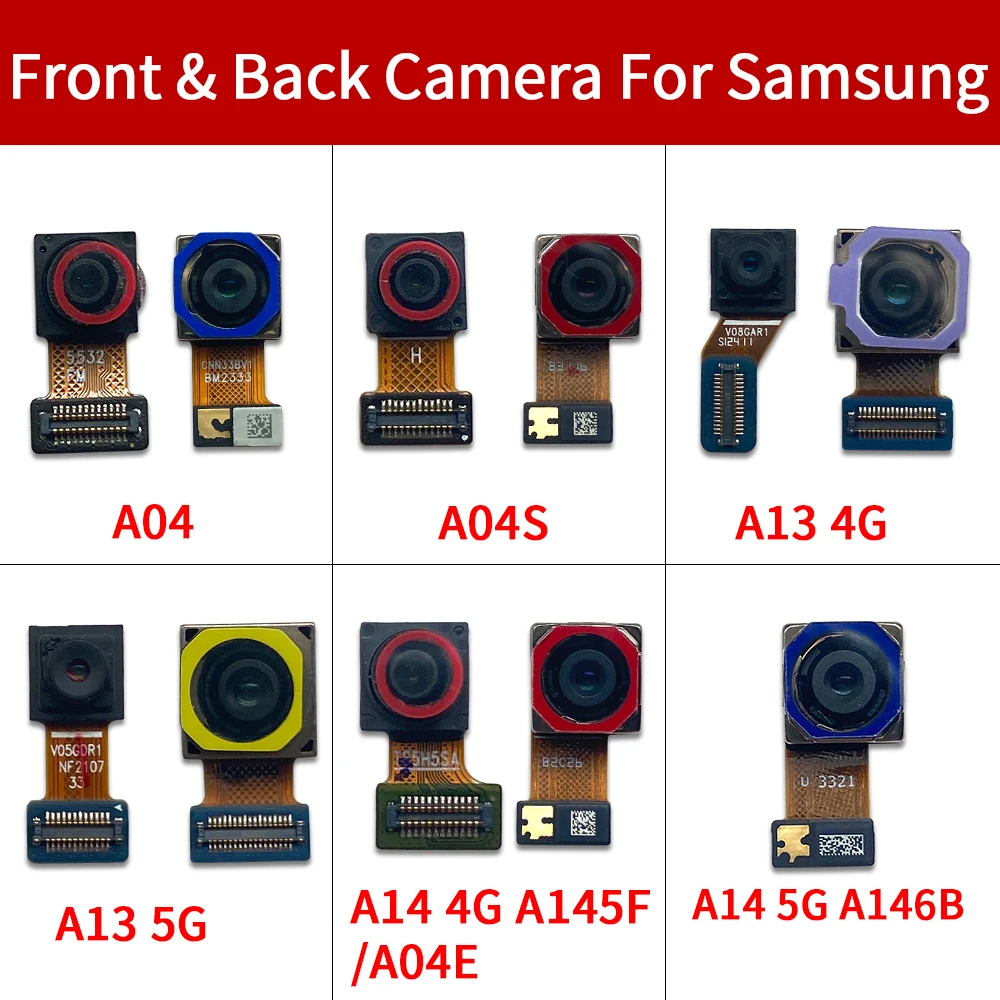 

Back Big Main Camera Module And Front Small Camera Module Flex Cable For Samsung A04 A04E A04S A13 A14 4G 5G A145F A146B A135F