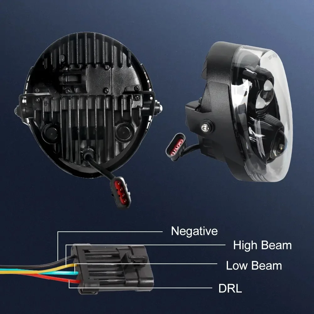 LED Headlight W/ High Low Beam DRL Motorcycle Headlamp for Harley Davidson VRSCAW V-Rod VRSCA VRSCB VRSCF 2002-2017 Breakout