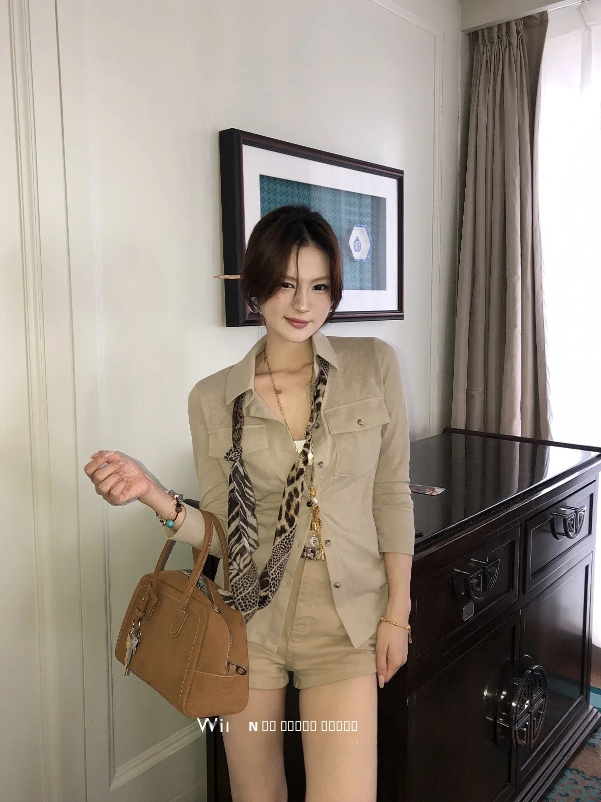 

Slim Fit Long Sve irt Women's Autumn New Sle Wild Kiwi ket Design Faionable Busin Casual Breathable Top