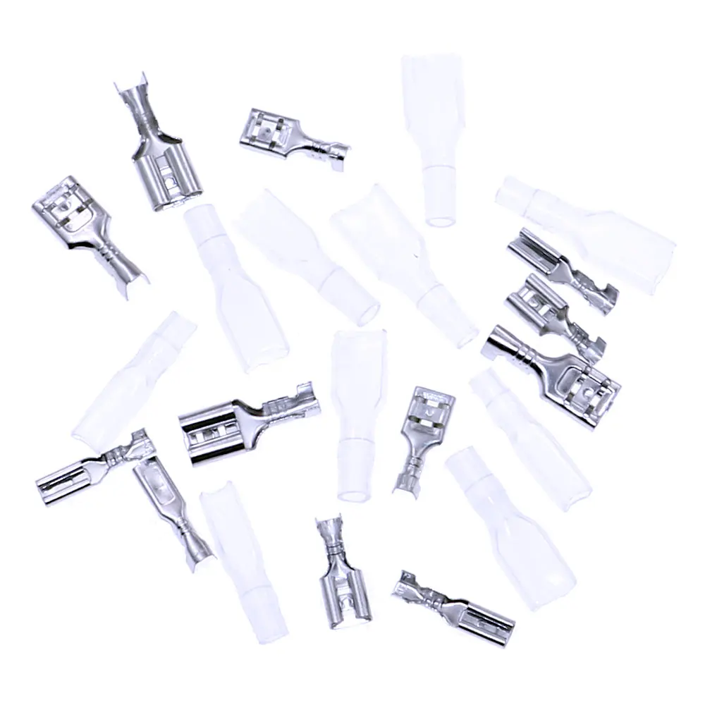 300pcs/lot 2.8 4.8 6.3 Insert Plug Spring Sheathed Wire Terminal Connector Cold Pressed Terminal Kit
