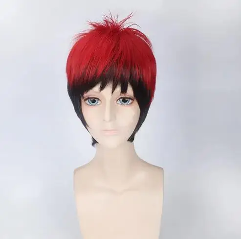 Kuroko no Basuke  Kagami Taiga Short red & black Cosplay Wig Synthetic Fake Hair Kuroko's Basketball Heat Resistance Wigs