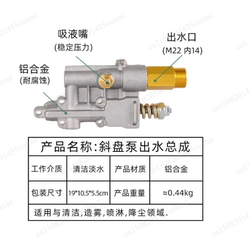 

High Pressure Cleaning Machine Head Accessories Pump Outlet Fitting Kit