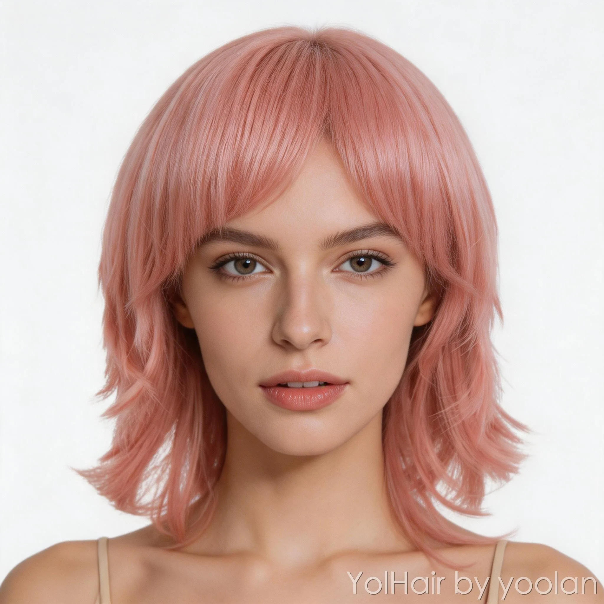 

Short Pink Cosplay Wig for Women Straight Layered Anime Wigs with Bangs Sakura Pink Wolf Cut Wig Heat Resistant Synthetic Hair Y