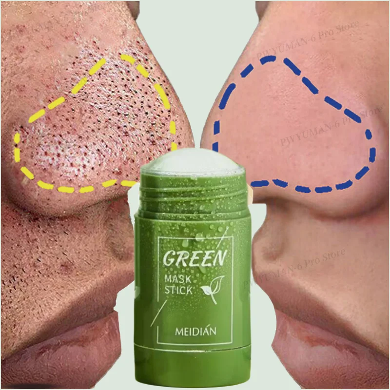 

Remove Blackhead Original Green Tea Solid Mask Cleansing Stick Mask Facial Dispel Acne Blemish Shrink Pores Korean Skin Care 40g