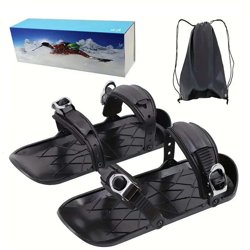 

Короткие лыжные коньки-сноуборды (сноублейды) с регулируемыми ботинками для взрослых, портативные, для зимних видов спорта на открытом воздухе