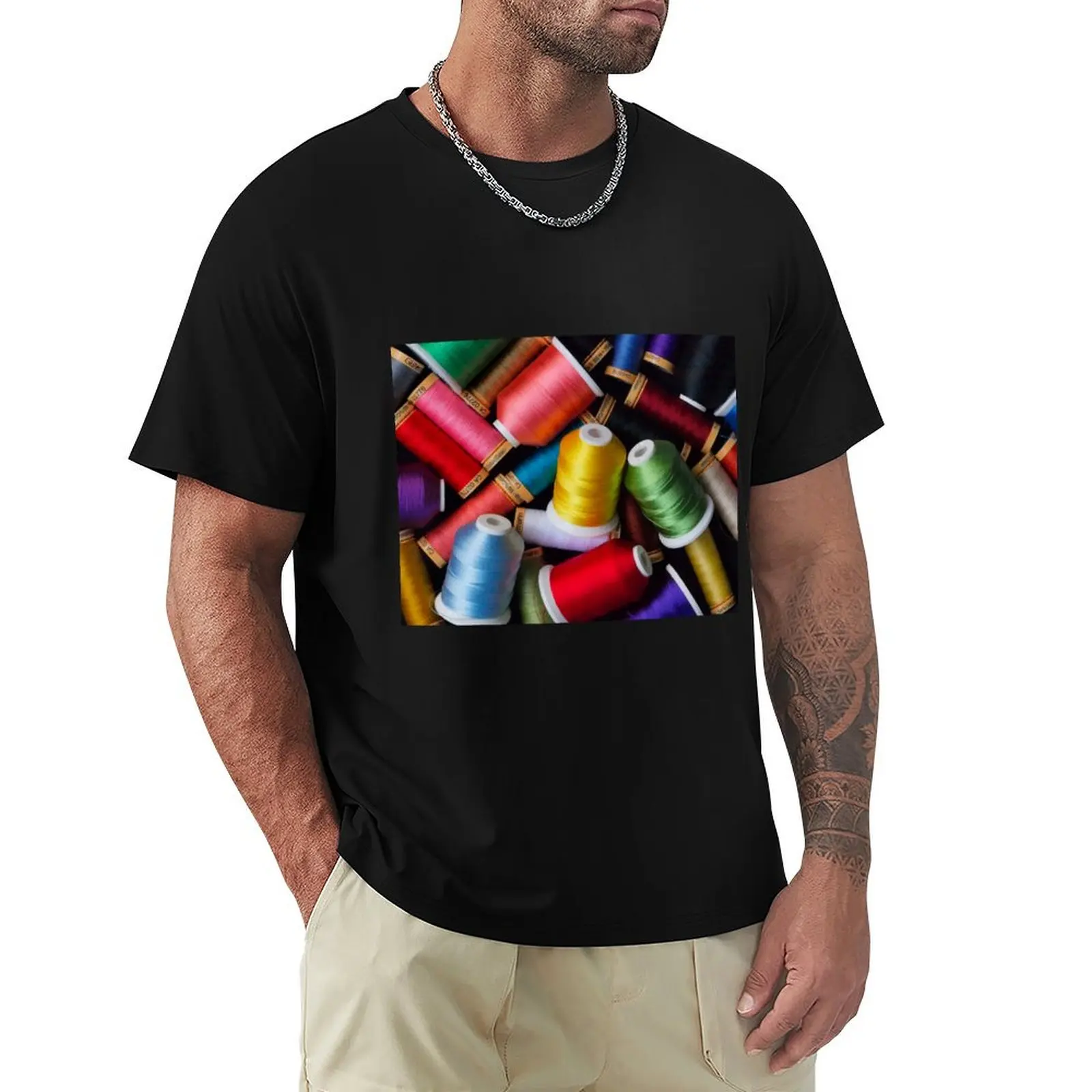Spools of sewing thread T-Shirt man t shirt designer T-Shirt