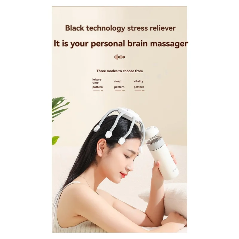 

ABUU-Scalp Massagers 3 Modes 8 Vibrating Contacts Portable Cordless 360 Degree Electric Vibrating Scalp Massagers B