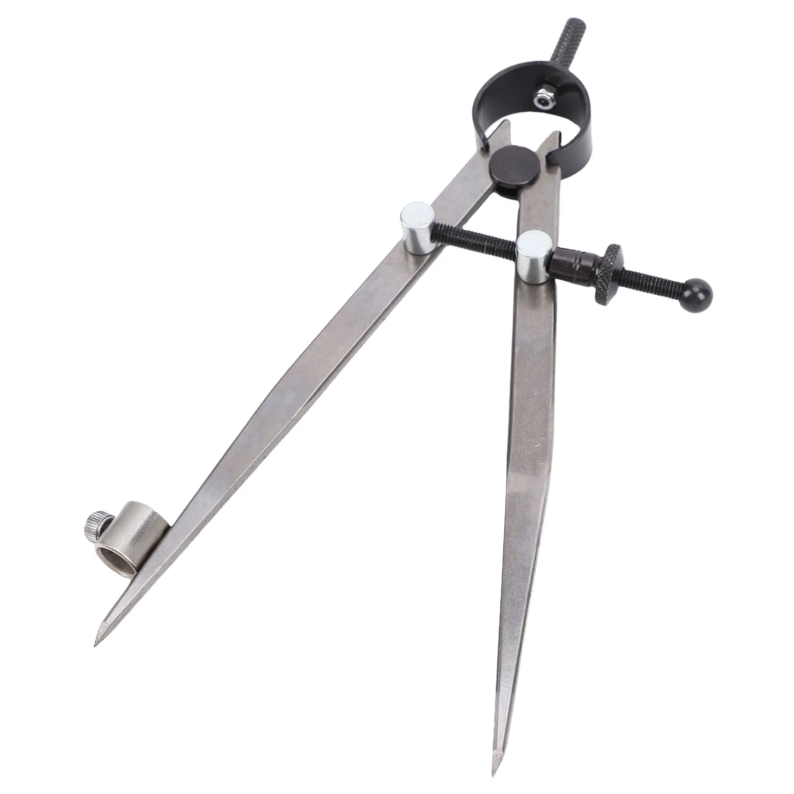 6 Inch Leather Compass Creaser with Pencil Holder Adjustable Spacing Spring Wing Divider Caliper for Woodworking Drafting
