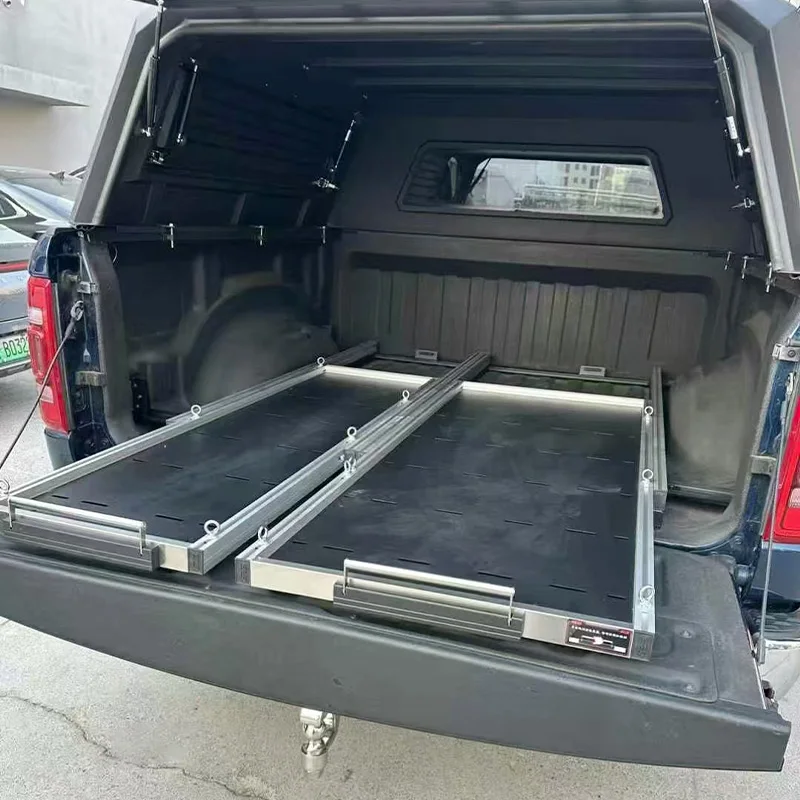 High-Quality Custom-Fit Aluminum Truck Bed Slide Tray Dedicated for Pickups, Smooth Sliding, OEM/ODM Available