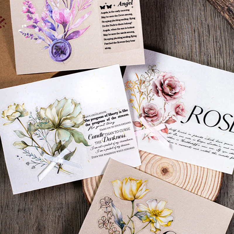 Mr. Paper 2Style 75Pcs/bag Botanical Handmade DIY Sticker Pack Creative Handbook Scrapbook Stickers