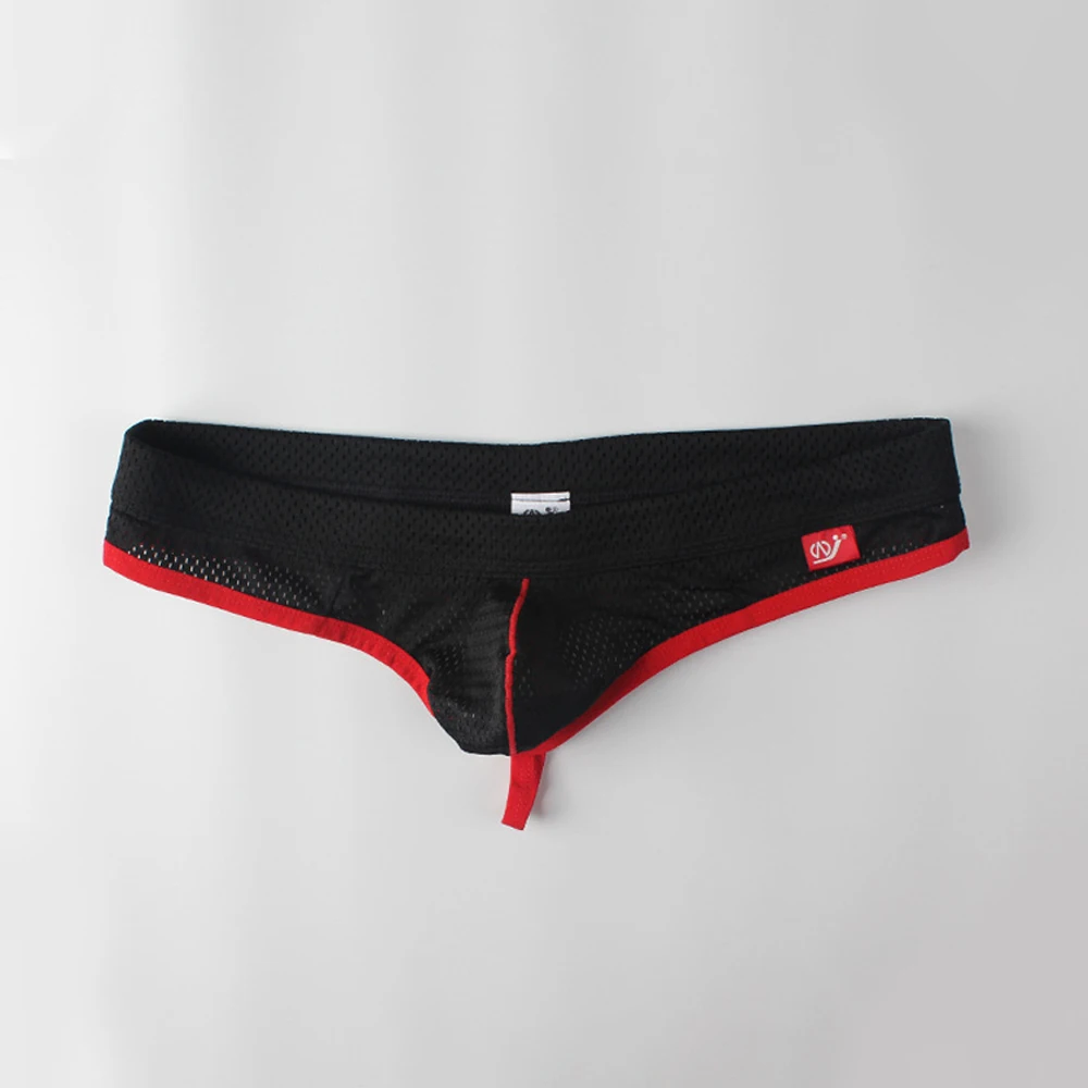Hot Fashion Underwear Mens Knickers Lingerie Low Waist Mesh Panties Sexy Summer Thong Comfort Elastic G-String image 2