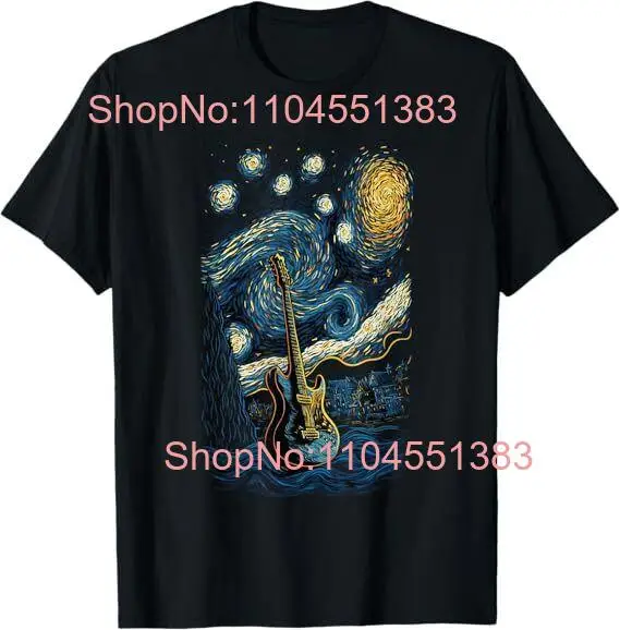 

Starry Guitar Gifts Guitarist Rock Concert Festival Guitar T-Shirt