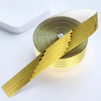 

Mosaic Wall Stickers DIY Mirror Small Square Tiles Self-adhesive Mirrors Glass Fiber Mosaics Material Travel