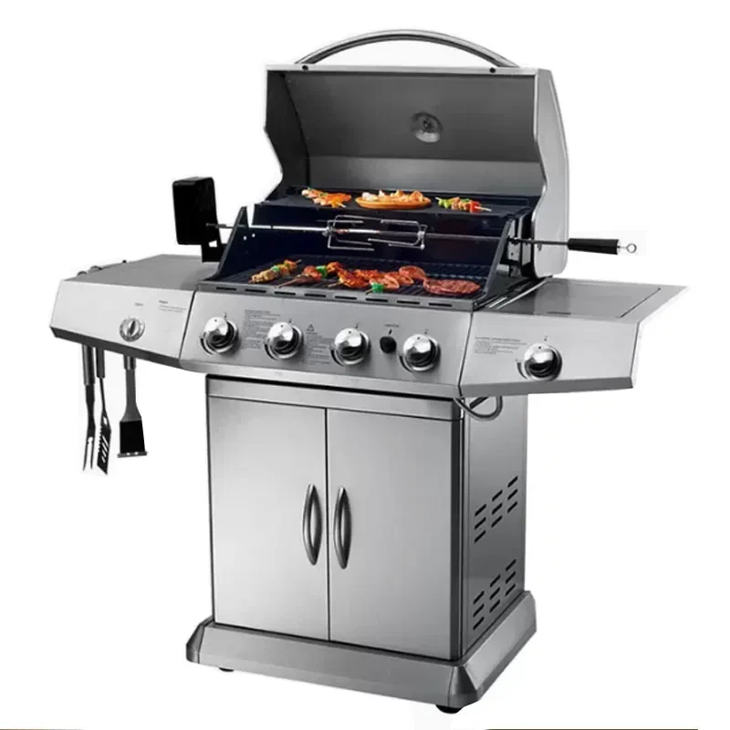 Furnace Commercial Carbon and Gas Stainless Steel Grill Outdoor Charcoal Barbecue Multifunctional Large Size  Braised Oven