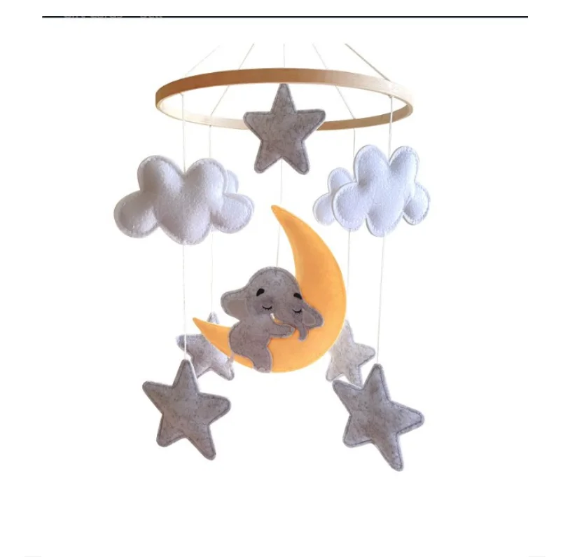 Baby Rattle Toy Wooden Mobile On The Bed Newborn Music Box Bed Bell Hanging Toys Holder Bracket Infant Crib Boys and girls Toys