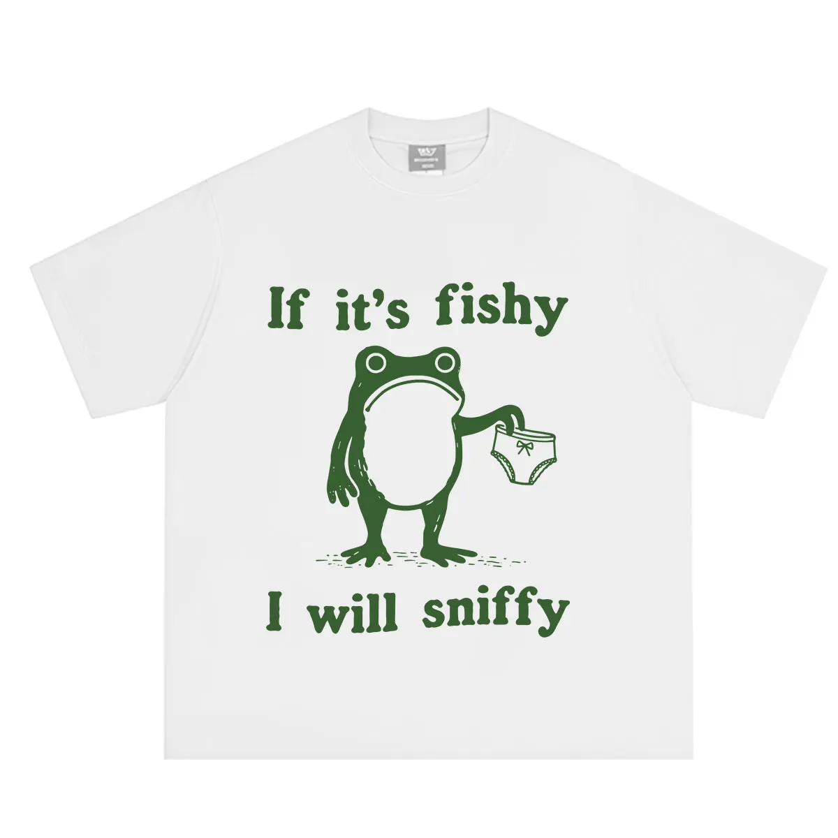 If Its Fishy I Will Sniffy Funny Frog Meme T-shirt Men Women Fashion Oversized T Shirts Summer 100% Cotton Casual T Shirts