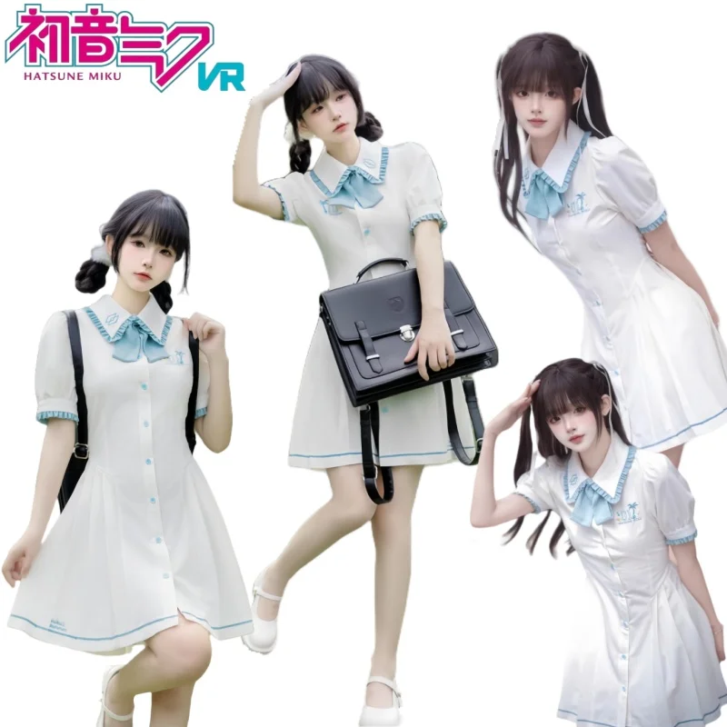 

Hatsune Miku Dress Cartoon Hatsune Miku Shirt Dress Polo Shirt Anime Peripherals Collaboration Holiday Gifts Casual Fashion