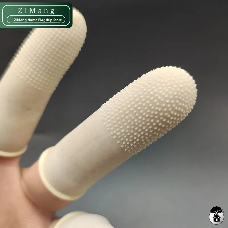 

Thiened Rubber Finger Protectors Non-Slip Wear-Resistant Latex Covers for Counting Money Paper Turning Embroidery Gloves