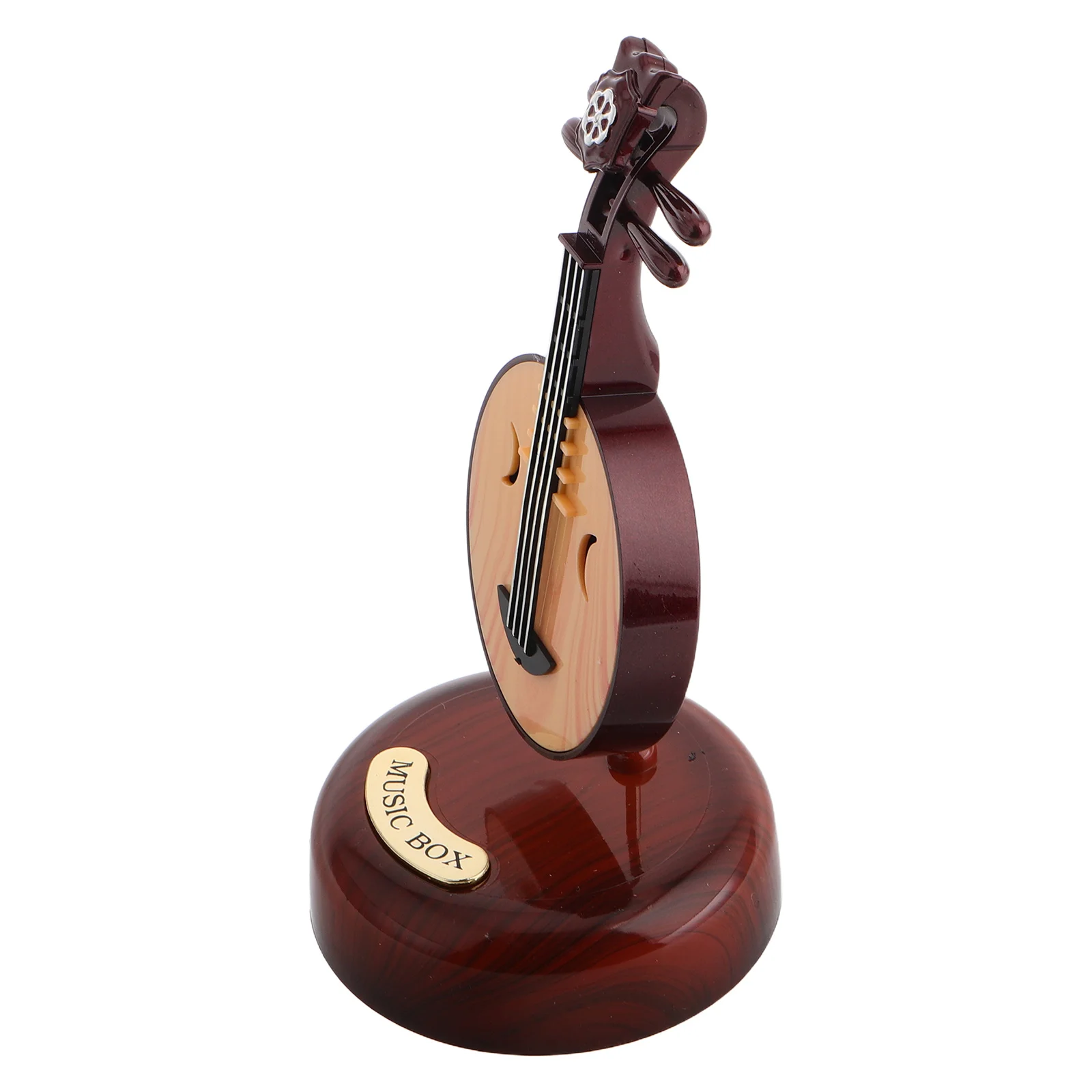 

Zhongruan Music Box Vintage Musical Instrument Rotating Desktop Accessories Wooden Boxes Gifts Phonograph