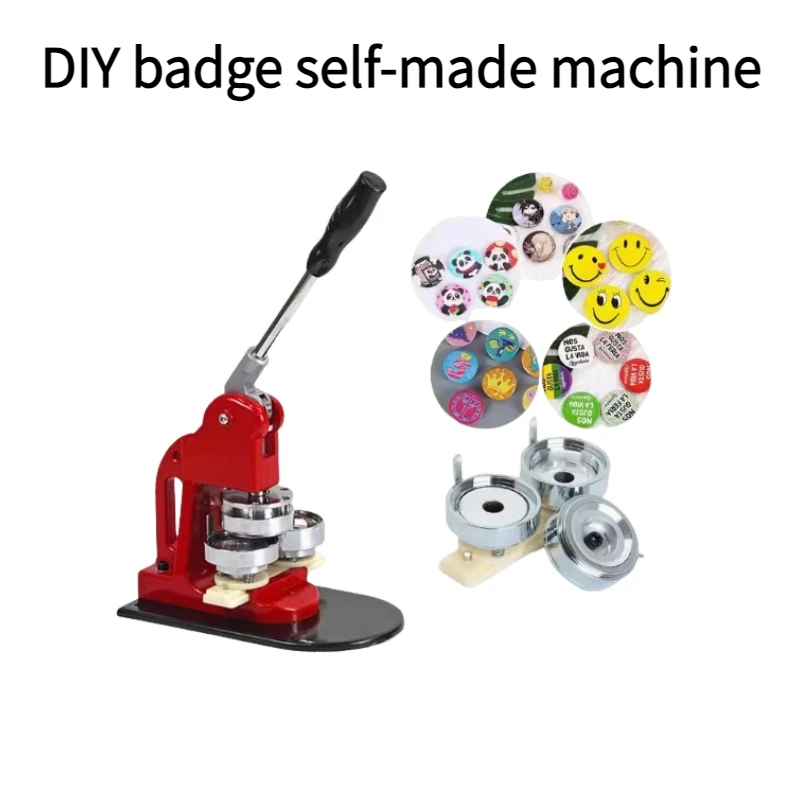 Multiple Types of Sizes Badge Maker Machine DIY Button Pin Comes with 100 Sets of Badge Materials and Circular Cutter