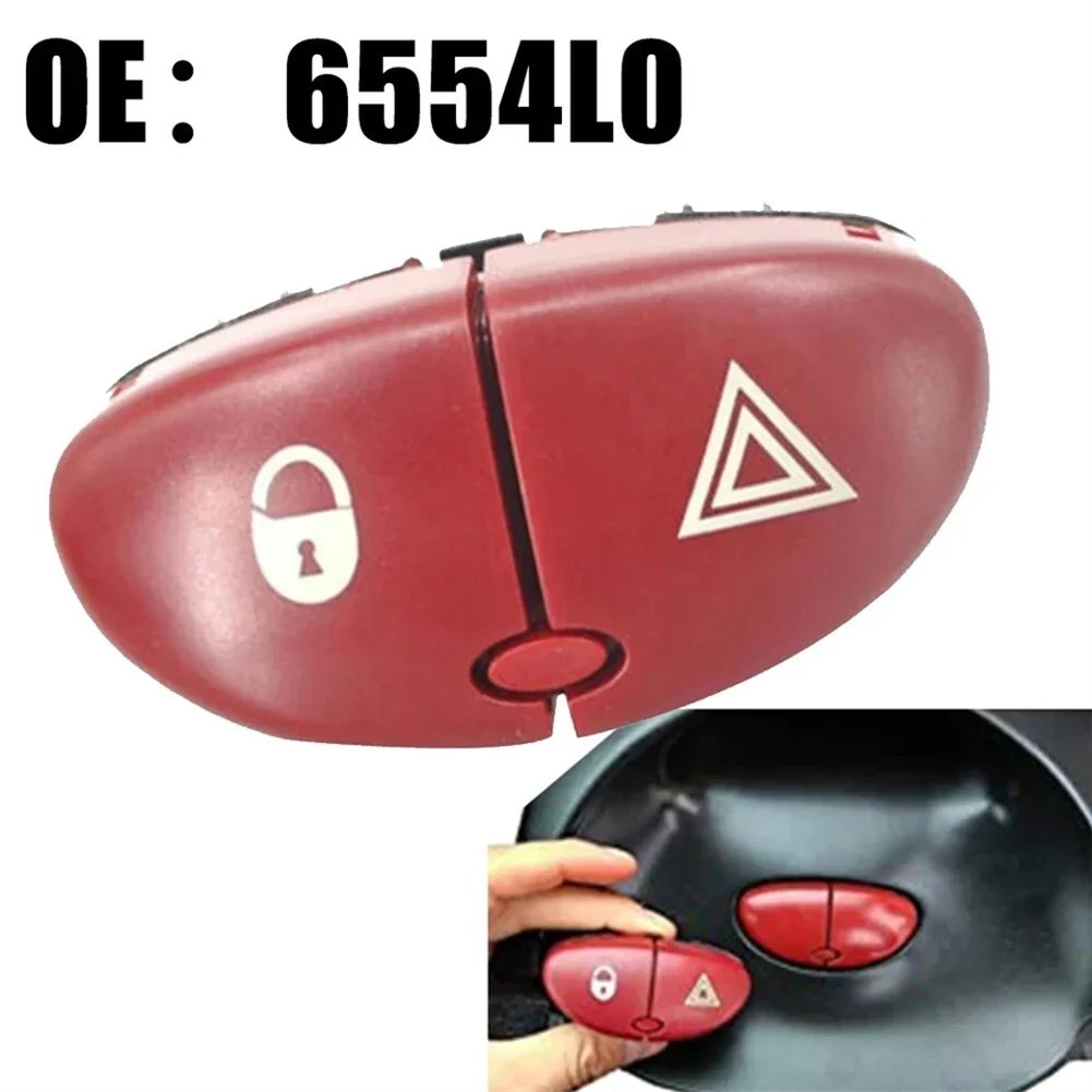 Car Switch Button for For 206 Hazard Light Flasher Replacement Hatchback 1998-2015 Box 1999-2010 Saloon CC 2000-2010 SW