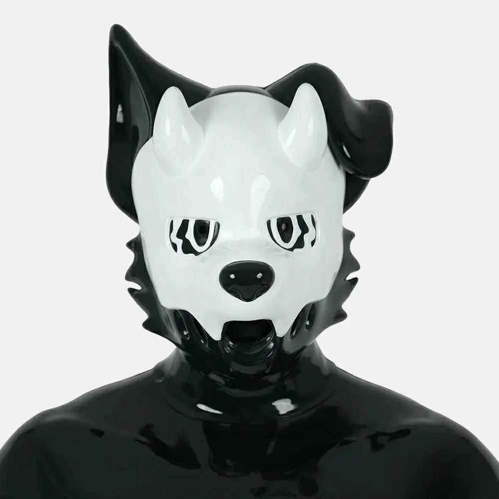 Furrjoi Silicone Sludge Dog Hood Full Head Mask Cosplay Costumes Dog Role Play Party Equipment Halloween Masken Furry Fursuit
