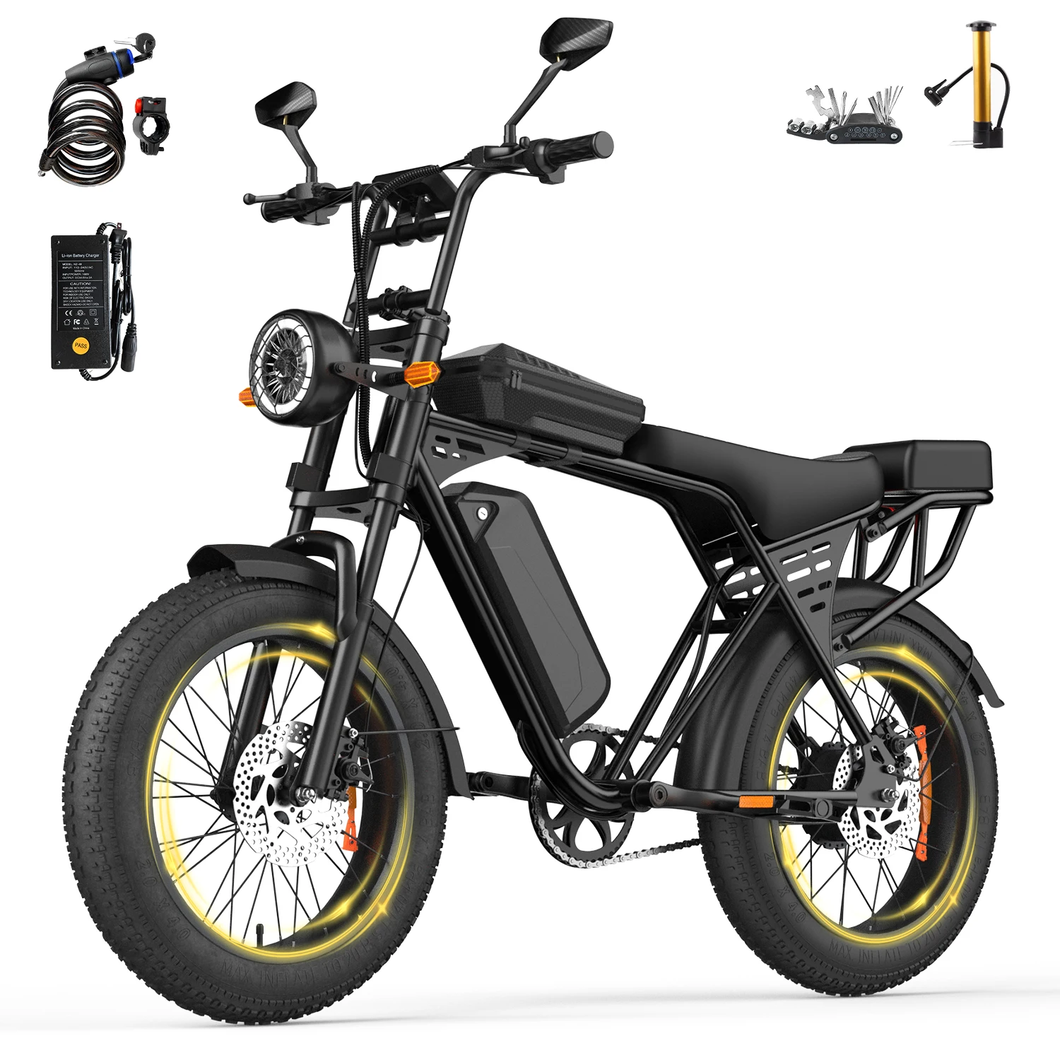 AliExpress NONE Aairsk 250W Electric Bicycle 48V 15AH Fat Tire E-Bike Retro Moped Style UK Warehouse Fast Delivery Adult
