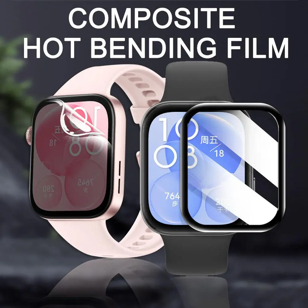 Screen Protector for Huawei Watch Fit 3 Curved Screen Protector for Huawei Watch Fit3 Ultra-HD Full Coverage Protective Film