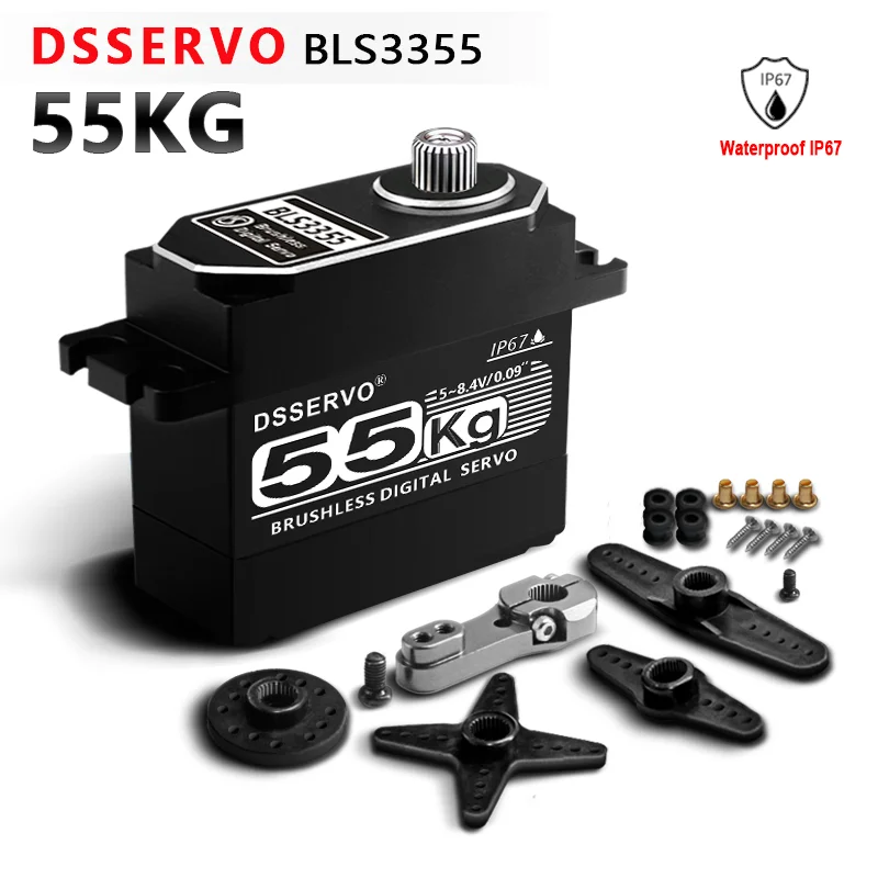 

BLS3355 Update Servo 25KG 35KG 55KG 75KG Full Metal Shell Digital Servo Baja Servo Waterproof Servo for Baja Cars+Free Shipping