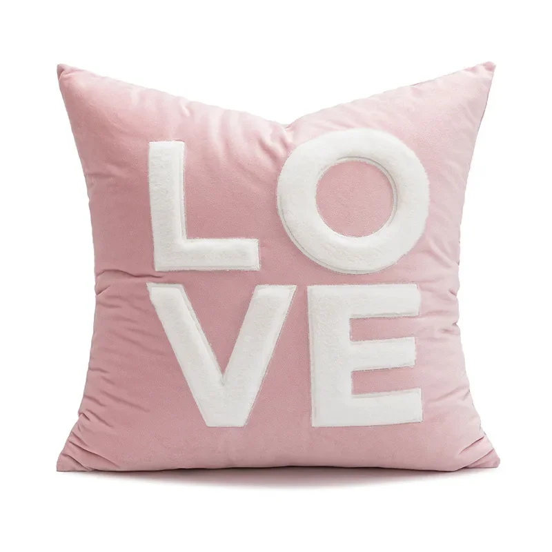 Romantic Wedding Throw Pillow Modern Pink Ins Style Living Room Wedding Room Sofa Bedhead Cushion Cover