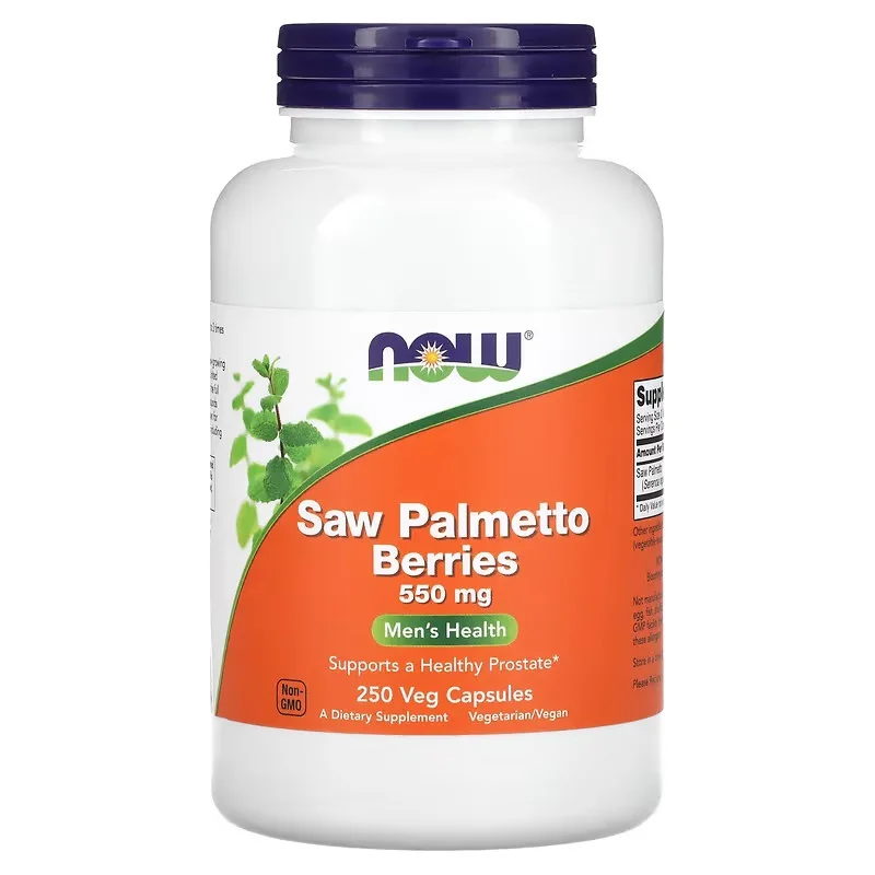 Saw Palmetto Fruit Capsules for Men's Health and Prostate Health 250 Capsules Per Bottle Natural Supplement for Male Wellness