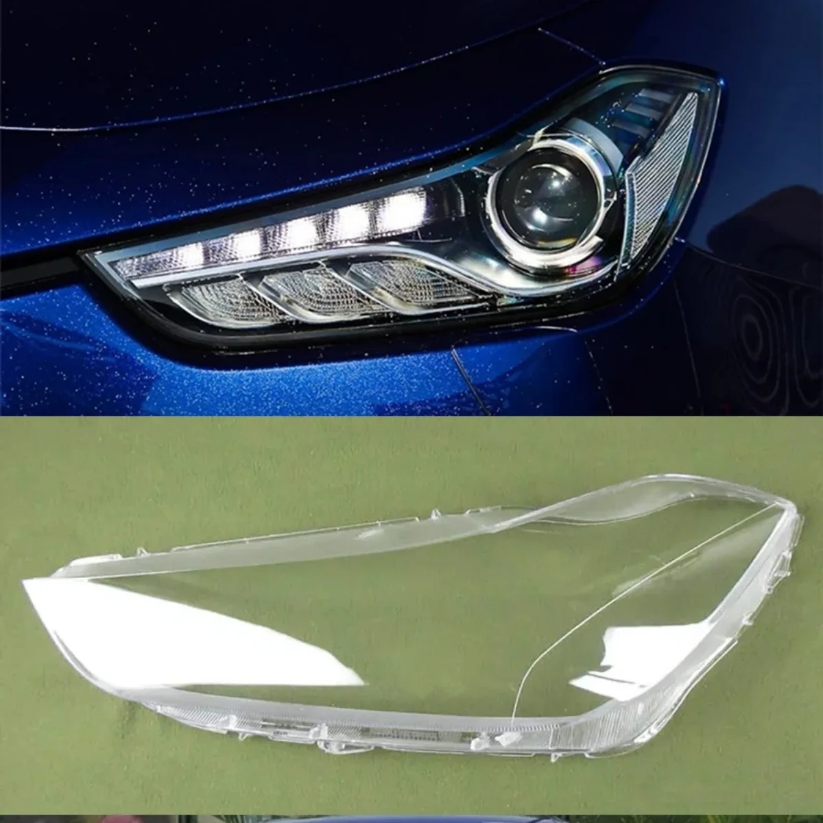 

For Maserati GTS Ghibli Front Headlamp Cover Lamp Shade Headlight Shell Lens Replace Original Lampshade Plexiglass 2014 - 2020