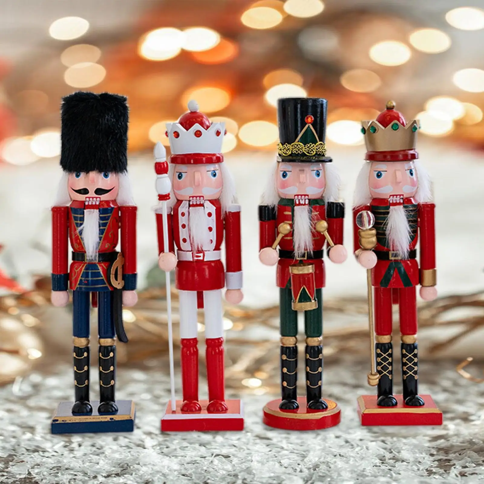 

5x Nutcracker Figurines Christmas Decoration Crafts Christmas Nutcracker Soldier for Holiday Birthday Fireplace Xmas Living Room