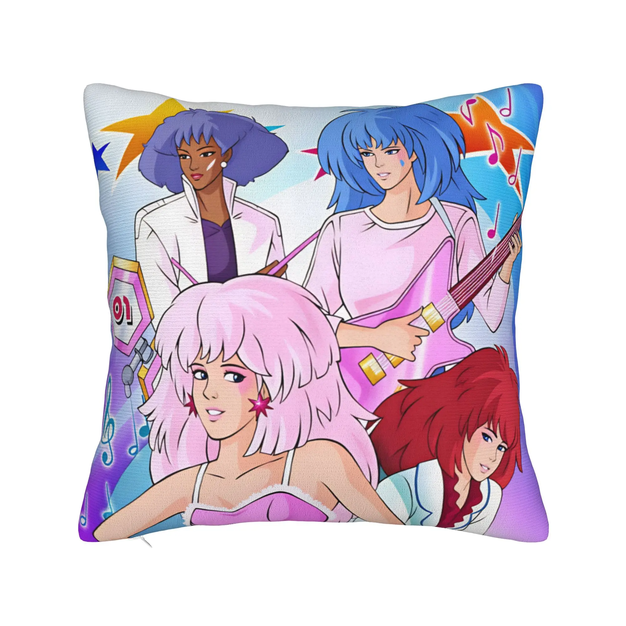 Jem And The Holograms Movie Pillow Case  Soft Pillow Cover Vintage Pillowcases For Sofa Home Decor