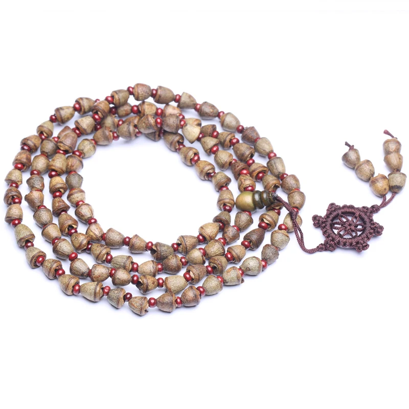 Natural bodhi Bracelet 8mm-9mm 108 Eucalyptus beaded