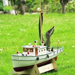 1/25 RC Naxos Ship Model Kit Wooden Simulation Fishing Boat Model Kit DIY Hand-assembled Ship Model Toy Gift Remote Control Boat