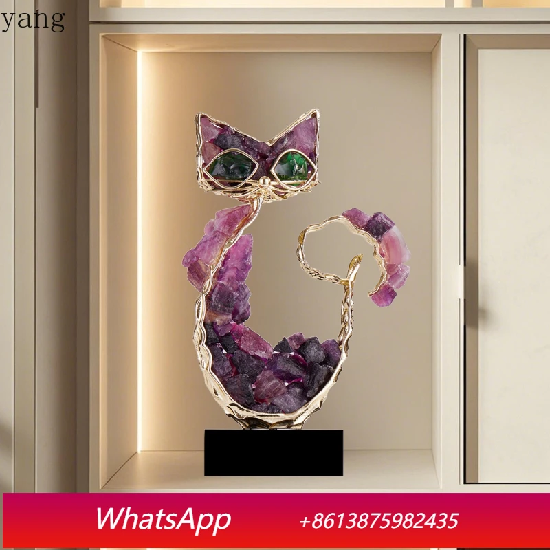 CX  entrance lucky cat ornament light luxury high-end living room TV cabinet decoration