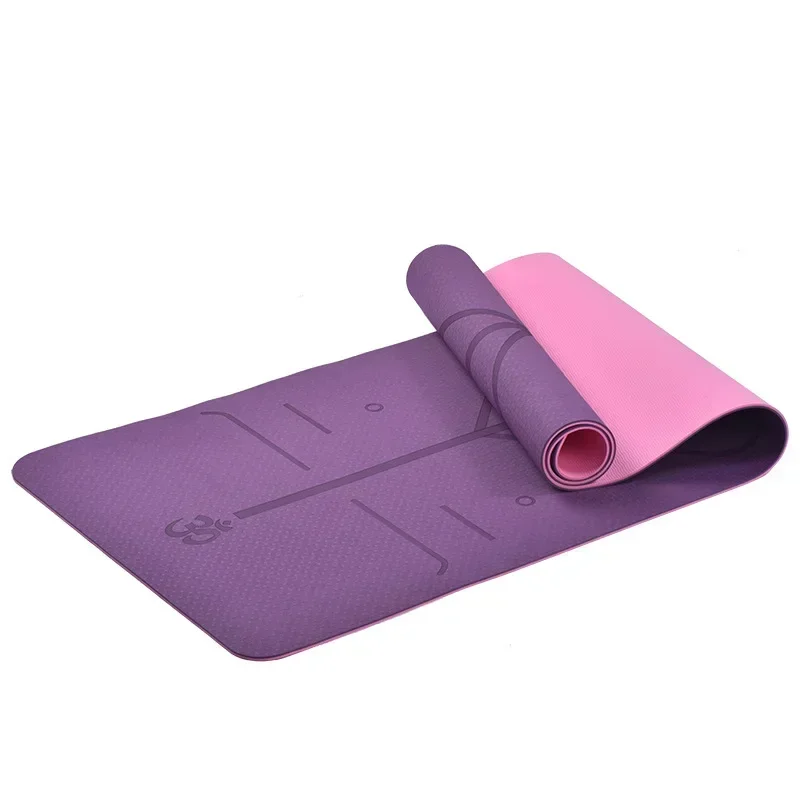 Estera de Yoga de 180x70x0,3 Cm, silenciosa, con absorción de impacto, antideslizante, para ejercicio de baile, Fitness, estera de cuerda para saltar gruesa y ensanchada