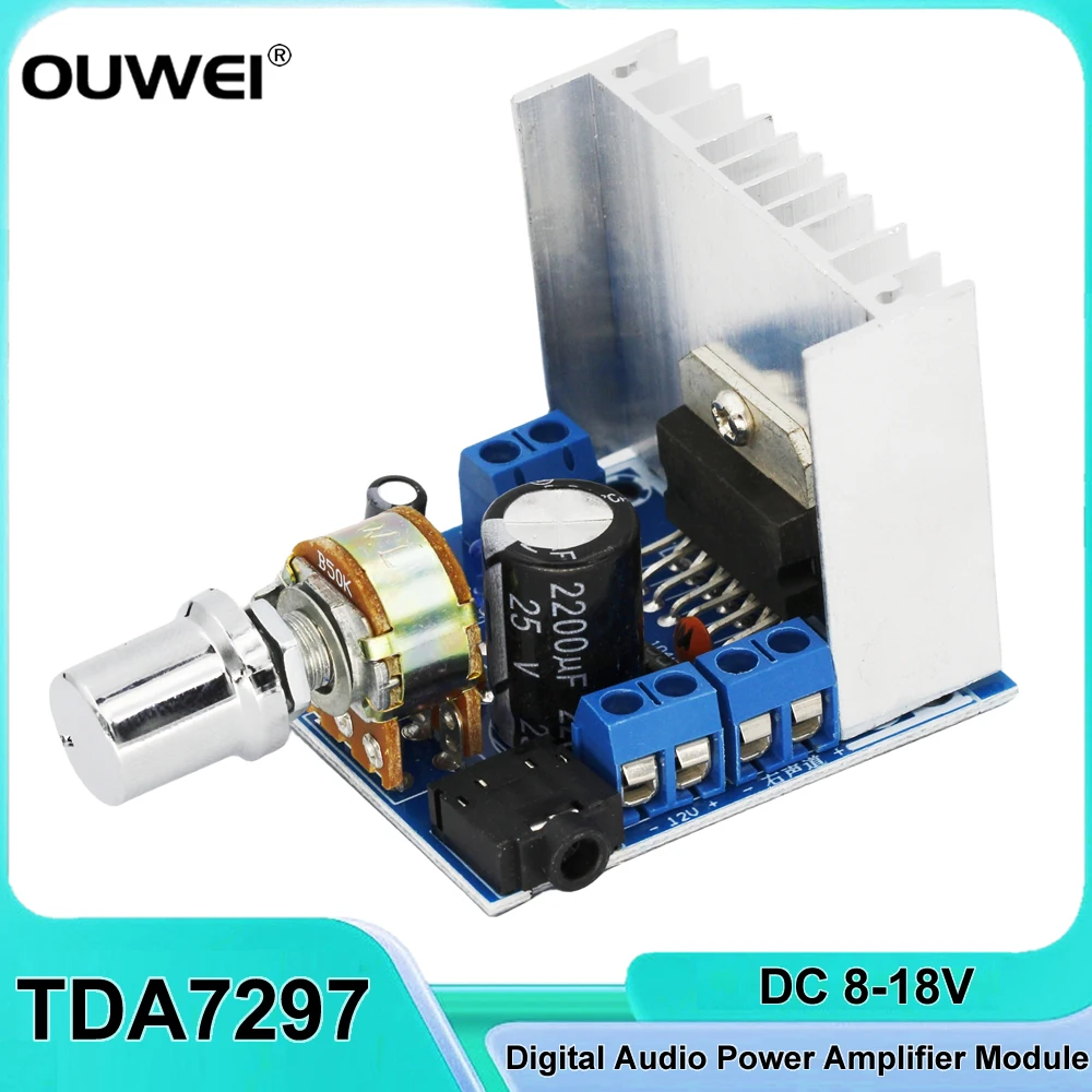 TDA7297 Amplifier Board DC 8-18V Digital Audio Power Amplifier Module Stereo Dual Channel 15W + 15W Amplificador Version B