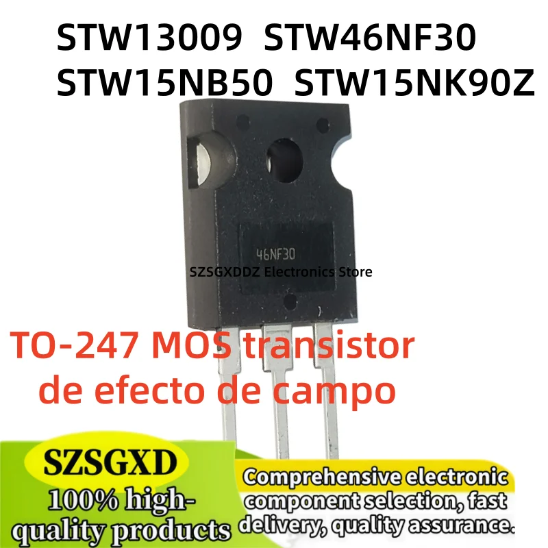 5-10pcs new STW15NK90Z W15NK90Z STW46NF30 W46NF30 STW13009 W13009 STW15NB50 W15NB50 TO-247 MOS field-effect transistor