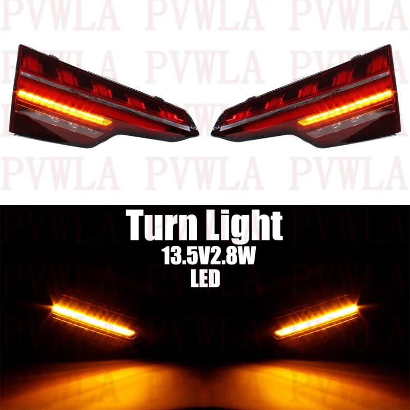 LED Tail Light For Audi A4 B9 2021 2022 2023 LHD European version 1 Pair Inner Side Rear Lamp Brake Light Car accessories