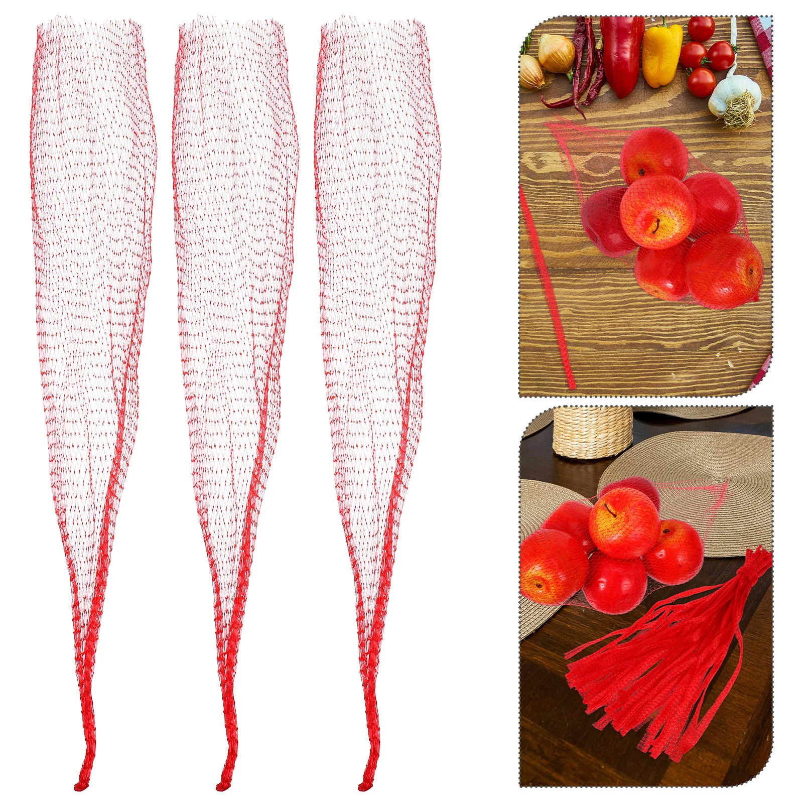 

50 шт. многофункциональные сетчатые сумки для хранения, многоразовые сетки для фруктов, овощей, яиц, лука, картофеля, кухонной кладовой, организации