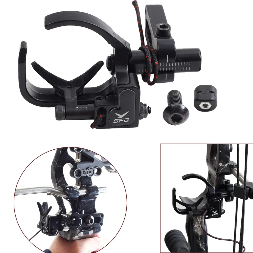 Tiro con l\'arco caccia Arrow Rest Compound Bow Up Down mano destra accessori per sport all\'aria aperta regolabili a 4 vie corpo in lega di alluminio