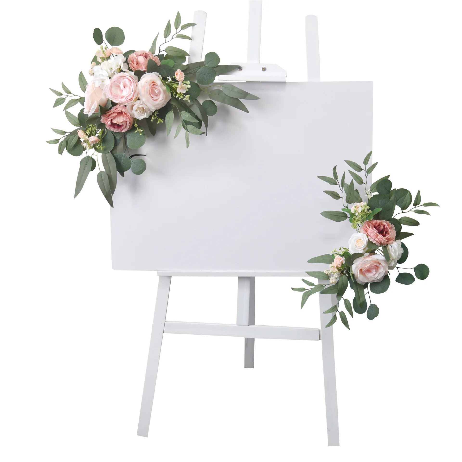 

Artificial flower wedding layout shop opening kt welcome sign water sign display stand flower anniversary decoration