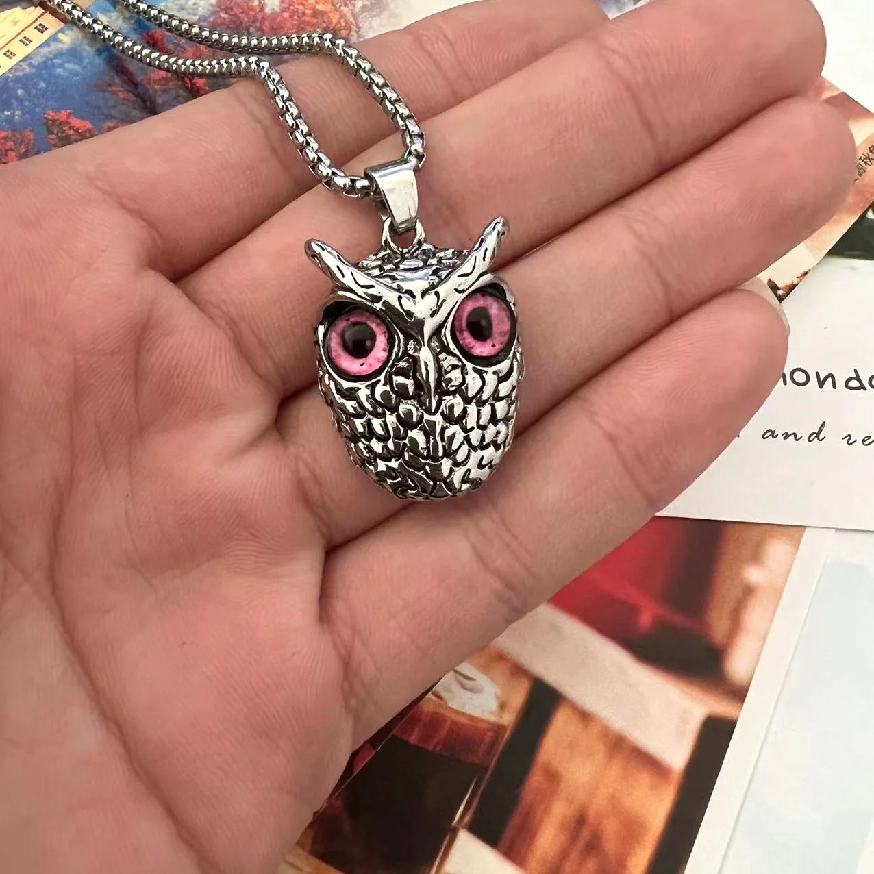 Vintage Fashion Owl Pendant Necklace for Women Charm Chain Statement Animal Necklace Punk Party Jewelry Gift Collares Mujer