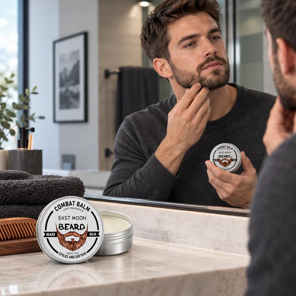 East Moon Beard Growth Cream Lasting Moisturize Nourish Soften Extra Strong Beard Care Accessories Beard Gel Conditioner For Men