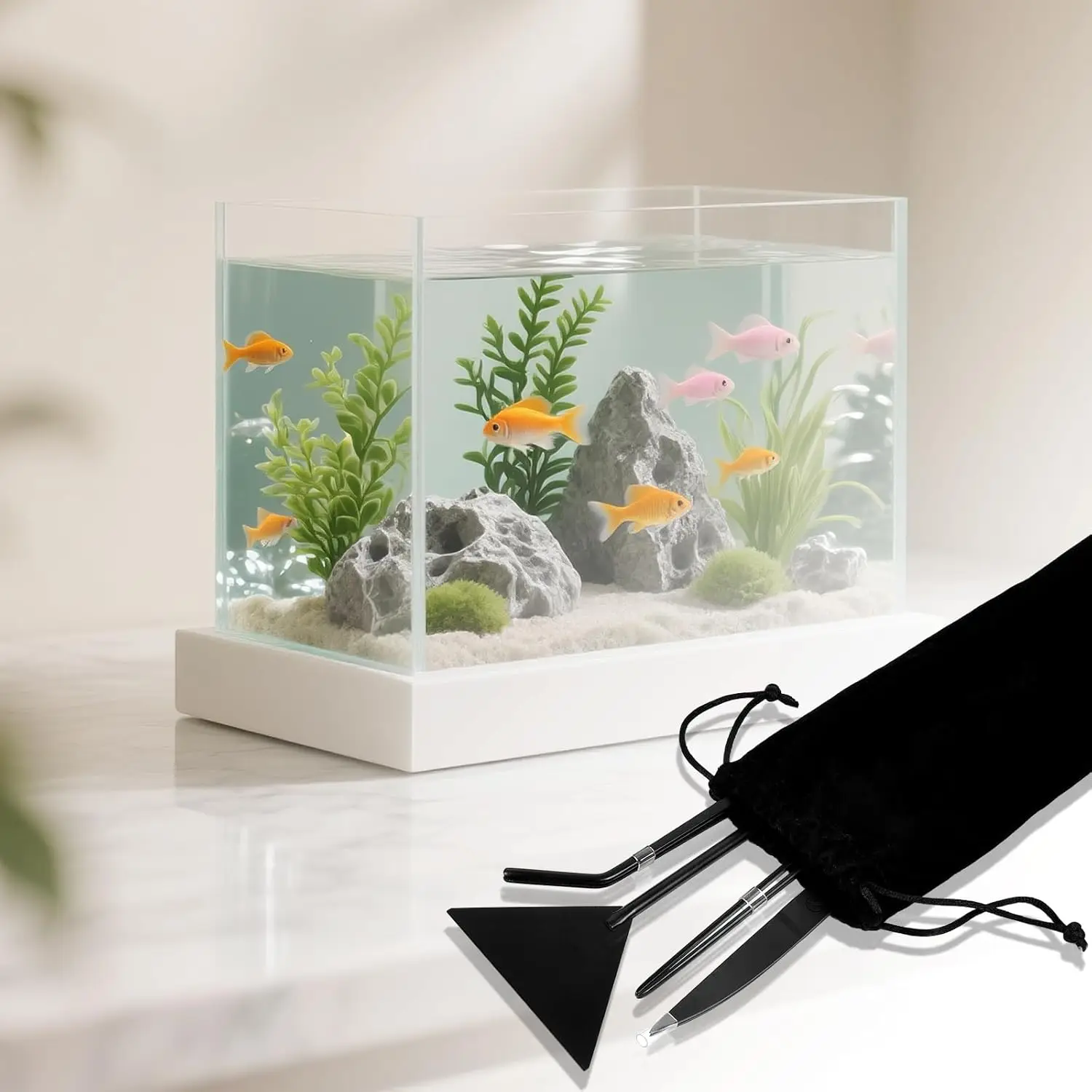 

15 inch Overlength Large Water Grass Trimmer Stainless Steel Scissors Tweezers Fish Tank Landscape Straight Curved Shears