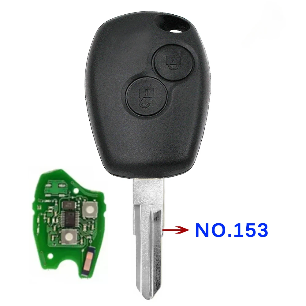 Ecusells Remote Car Key Fob PCF7961M 4A Chip 433MHz for Renault Trafic Sandero Logan Symbol Dacia Duster Logan Sandero 2012-2016