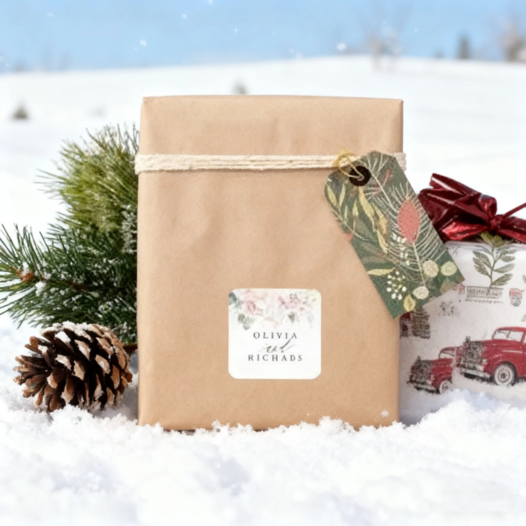 Custom Stickers Square Personalized Stickers 100PCS Custom Logo Labels For Party Wedding Deco Company Logo Gift Packaging